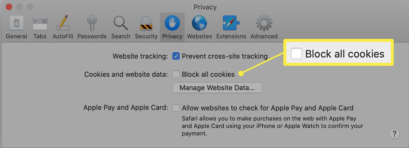 turn off cookies on chrome for mac